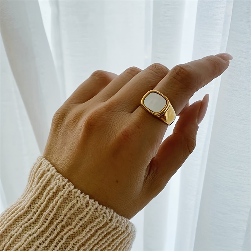 Stainless Steel Shell Ring for Women